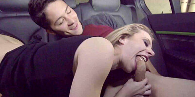 Cock craving blonde Anya Olsen gives awesome blowjob and riding to huge penis