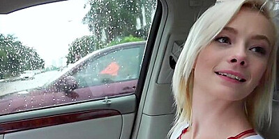 Stranded teen 18+ fingerfucked by driver