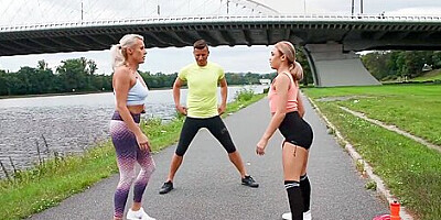 Jogging With Milfs With Rika Fane And Brittany Bardot
