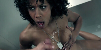 Misty Stone hot interracial shower sex