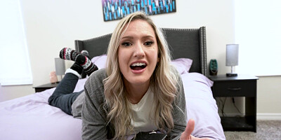 POV passionate sex with busty stepmom Reagan Lush and facial
