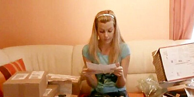 Pretty Sophie Moone gets presents from her fans