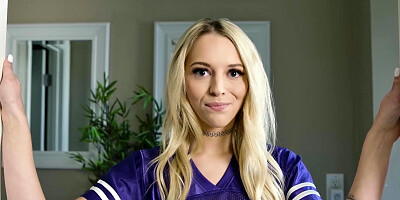 Hard pussy fucking before big game time!