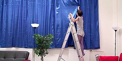 Short Haired Brunette Gets Bound And Gagged