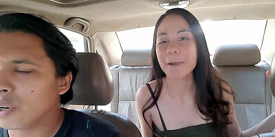 Fascinating black-haired is about to begin milking with a faux-cock, in the back of a camper