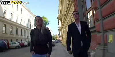 Hot Janet taking a walk over town with her handsome boyfriend