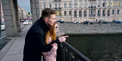 Petite teen fucked by tall guy