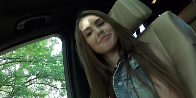Elle Rose sucking & being pov fucked in a luxury BMW car