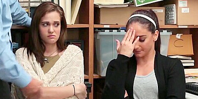 Step mom And Step daughter Get Fucked After Shoplifting