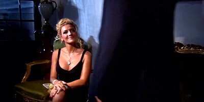 Horny blonde babe is riding cock for hot sperm