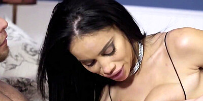 Big boobs are naked and man loses temper being carnal with Latina