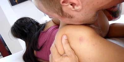 Latina is bored but submissive fuck boots her mood quickly