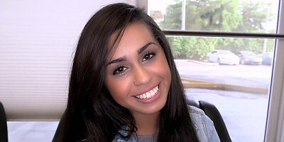 Amateur Eva Saldana gets fucked & facialed on camera for the first time