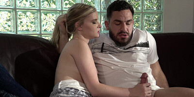 Harlow West moans in immense pleasure while getting her shaved pussy drilled