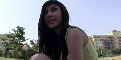 Public euro Mona pickedup outdoors and sucks