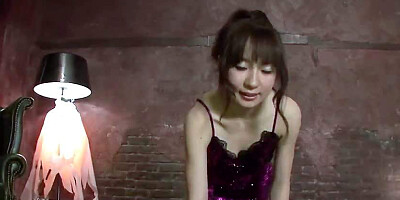 Tiny Asian chick Hitomi Fujihara and her lover give each other sensual oral sex