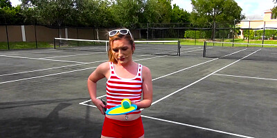 Fresh teen sucked dick through the fence