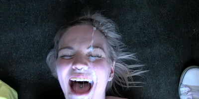 Busty blonde cabby gets fucked balls deep