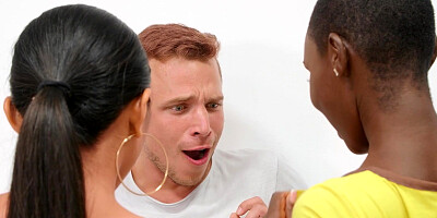 May Thai and Zaawaadi are sucking Pavlos' cock