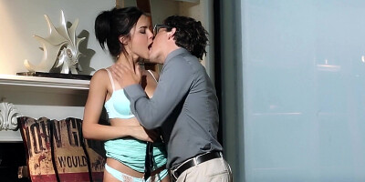 Dillion Harper begging for her man's dick to go deeper then milks it dry