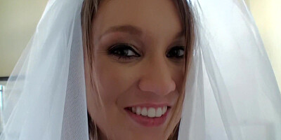 Horny bride Stacy Hopkins gets boned in POV