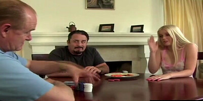 Stunning teen 18+ Charlotte Stokely facialized by poker players