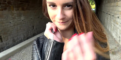 Adele Unicorn gets down on her knees to suck massive cock