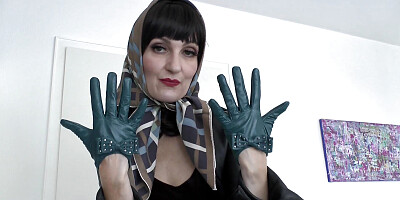 POV: Intense Petrol Leather Gloves Sniffing, Cumming on Gloves and Licking Clean