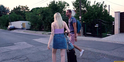 HUNT4K. Tourist in exchange for money permits homeowner to fuck his GF