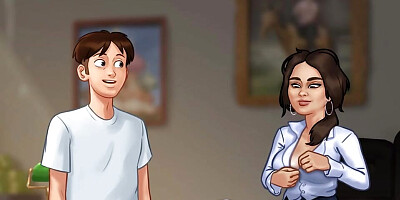 Summertime Saga V02016 Part 331332 Sexy Russian Chick Bent on a Desk by Misskitty2k