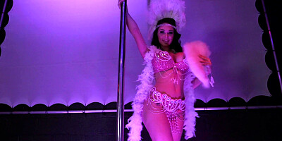 Brunette stripper gets her anal cherry popped