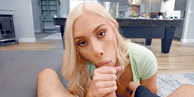 Blonde Kay Lovely is sucking the dick in POV