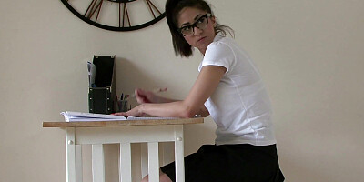 Julia De Lucia, babe stepsis in college uniform &amp, Max Deeds,