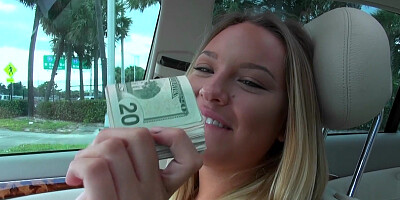 Sweet blonde got money for wild sex