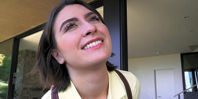 Sweet Angeline Red gets a POV fuck from her stepdad