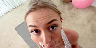 Chloe Temple sucks and rides thick throbbing cock in POV