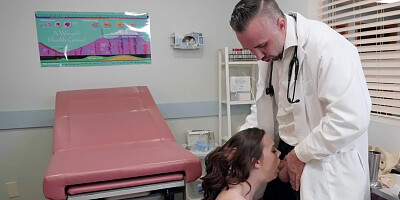 Dark-haired MILF with big juggs gets screwed by cocky doctor