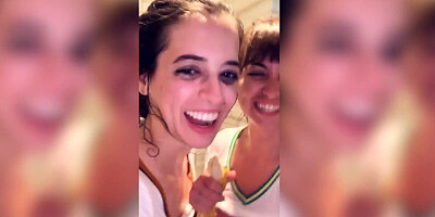 Abbie Maley and Riley Reid friends fool around in the shower