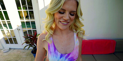 Blonde Nikki Sweet is sucking the dick in POV