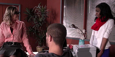 Alexia Vosse sucks & fucks her student in front of his girlfriend
