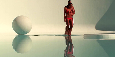 Mia Malkova gets eaten out and analized in the water