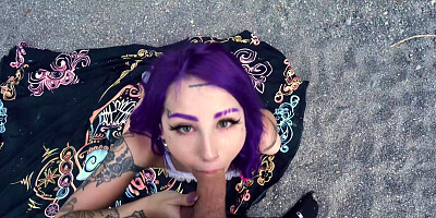 Val Steel is sucking the long dick in POV