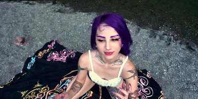 Val Steel is sucking the long dick in POV