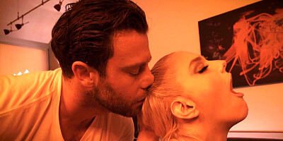 Hot Seth Gamble and blondy Kenna James has wild sex red room