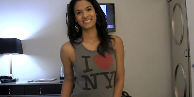 Dark-skinned nympho Karmen Bella sucks and fucks big dick in POV