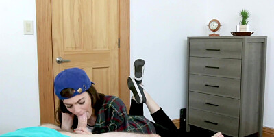 Hot teen brunette gets banged by her stepbrother