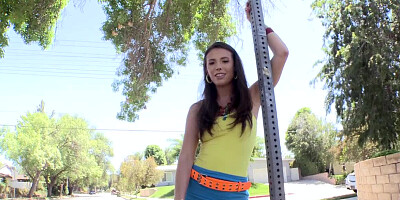 Casey Calvert gets her seductive asshole penetrated by the pool