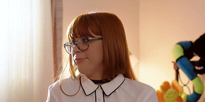 Curvy nerd dominates a gorgeous blonde lesbian slut