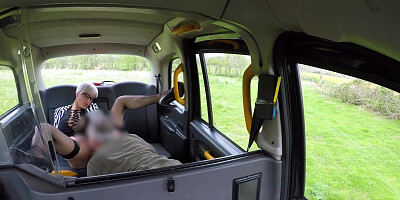 Short-haired mature with glasses shagged by horny taxi driver