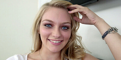 New amateur girl Alli Rae introduces herself and starts undressing